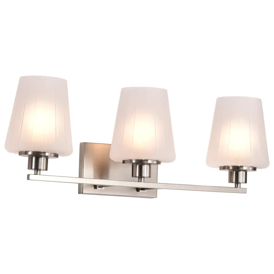 Lune 3-Light Vanity in Brushed Nickel with Etched White Glass - Image 4