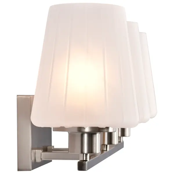 Lune 3-Light Vanity in Brushed Nickel with Etched White Glass - Image 9