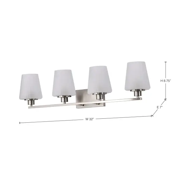 Lune 4-Light Vanity in Brushed Nickel with Etched White Glass - Image 18