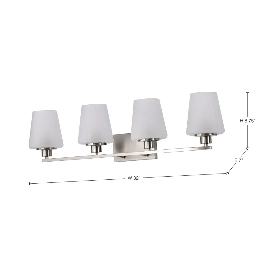 Lune 4-Light Vanity in Brushed Nickel with Etched White Glass - Image 18