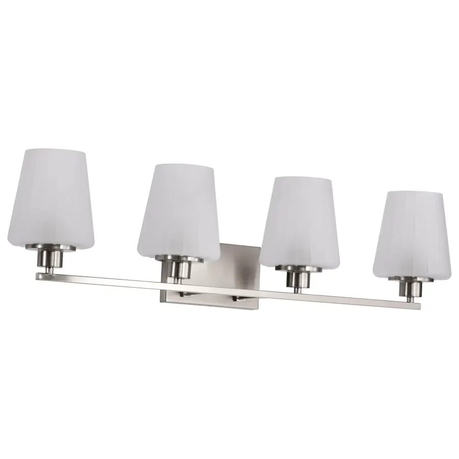 Lune 4-Light Vanity in Brushed Nickel with Etched White Glass - Image 3