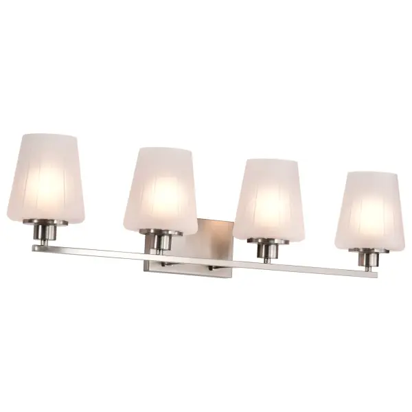 Lune 4-Light Vanity in Brushed Nickel with Etched White Glass - Image 4