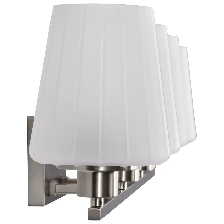 Lune 4-Light Vanity in Brushed Nickel with Etched White Glass - Image 9