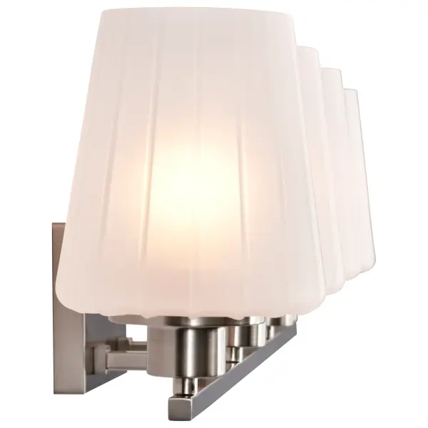 Lune 4-Light Vanity in Brushed Nickel with Etched White Glass - Image 10