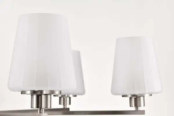 Lune 6-Light Chandelier in Brushed Nickel with Etched White Glass - Image 13