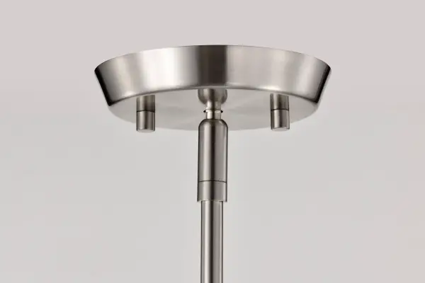 Lune Mini Pendant - Brushed Nickel with Etched White Glass - Image 11