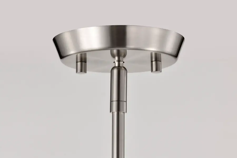 Lune Mini Pendant - Brushed Nickel with Etched White Glass - Image 11
