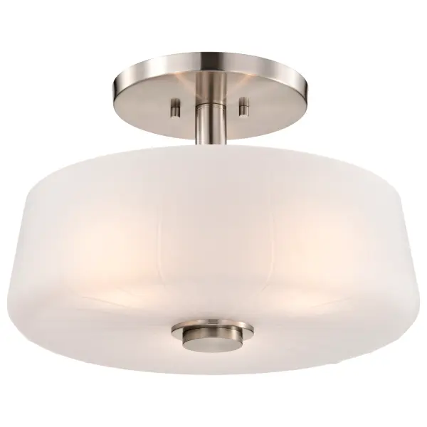 Lune 3-Light Semi-Flush Mount in Brushed Nickel - Image 2