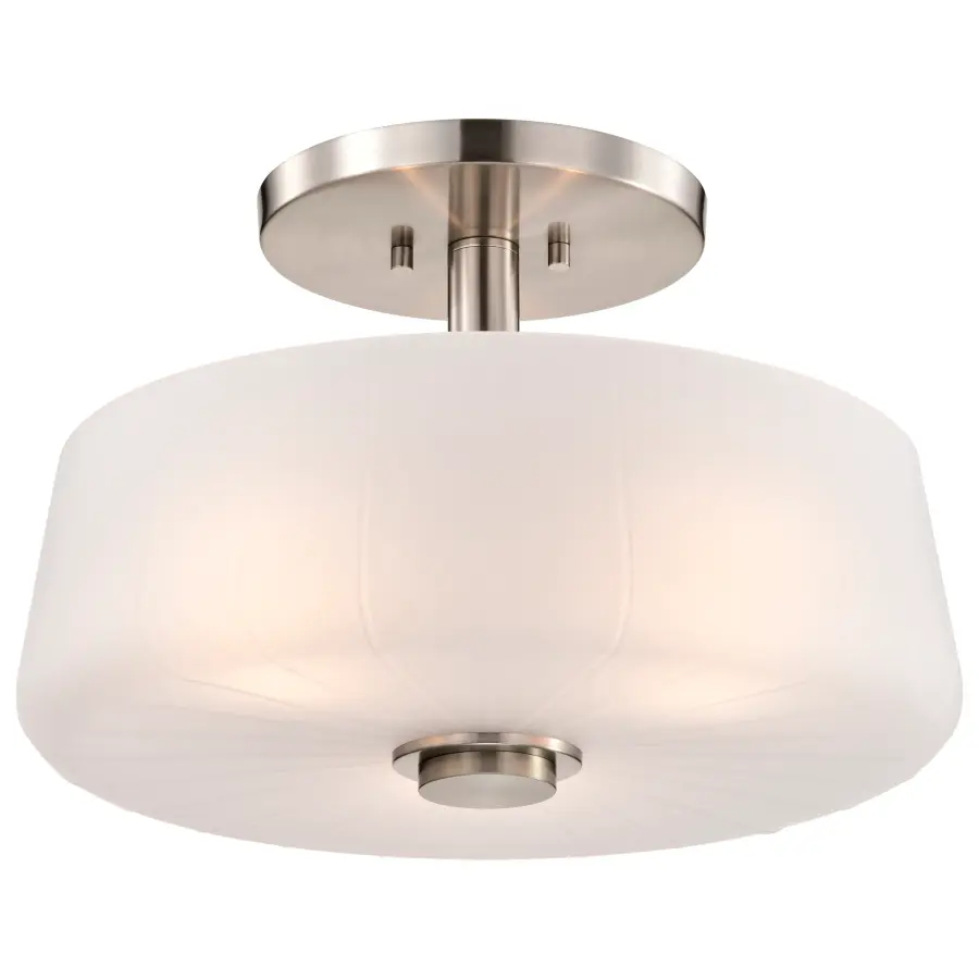 Lune 3-Light Semi-Flush Mount in Brushed Nickel - Image 2