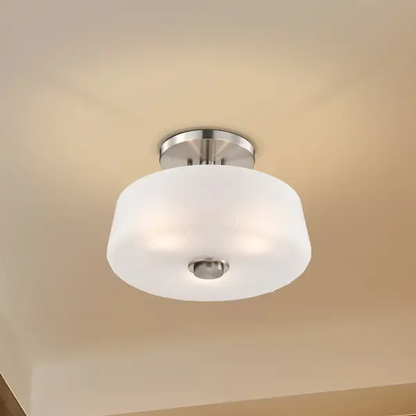 Lune 3-Light Semi-Flush Mount in Brushed Nickel - Image 14