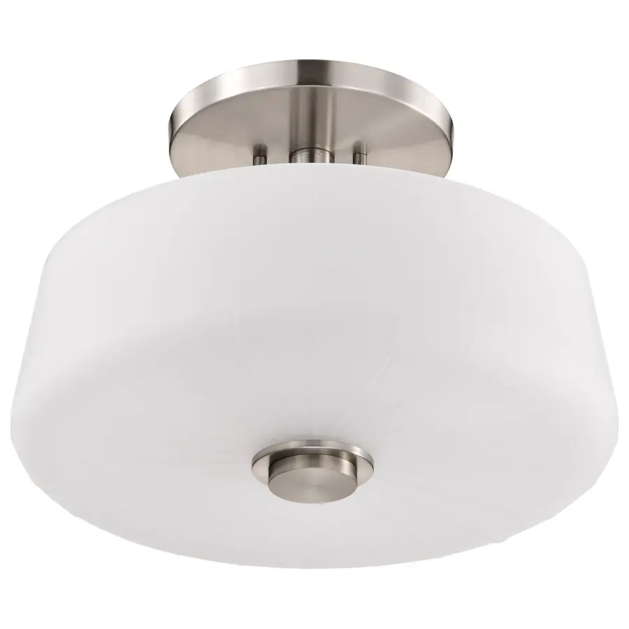 Lune 3-Light Semi-Flush Mount in Brushed Nickel - Image 3