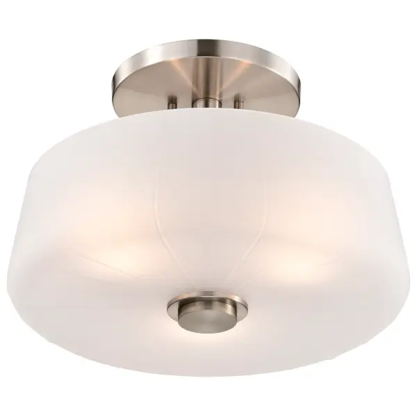 Lune 3-Light Semi-Flush Mount in Brushed Nickel - Image 4