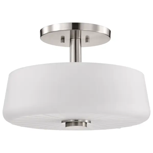 Lune 3-Light Semi-Flush Mount in Brushed Nickel - Image 5