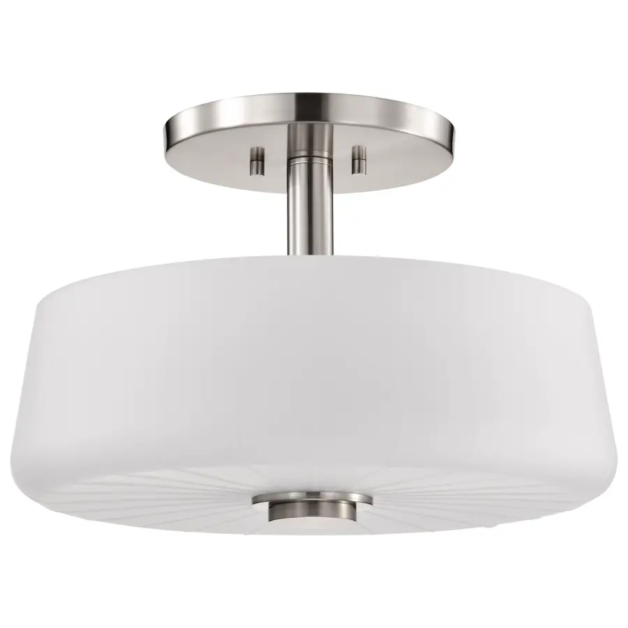 Lune 3-Light Semi-Flush Mount in Brushed Nickel - Image 5