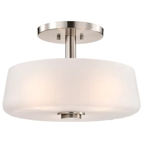 Lune 3-Light Semi-Flush Mount in Brushed Nickel - Image 6