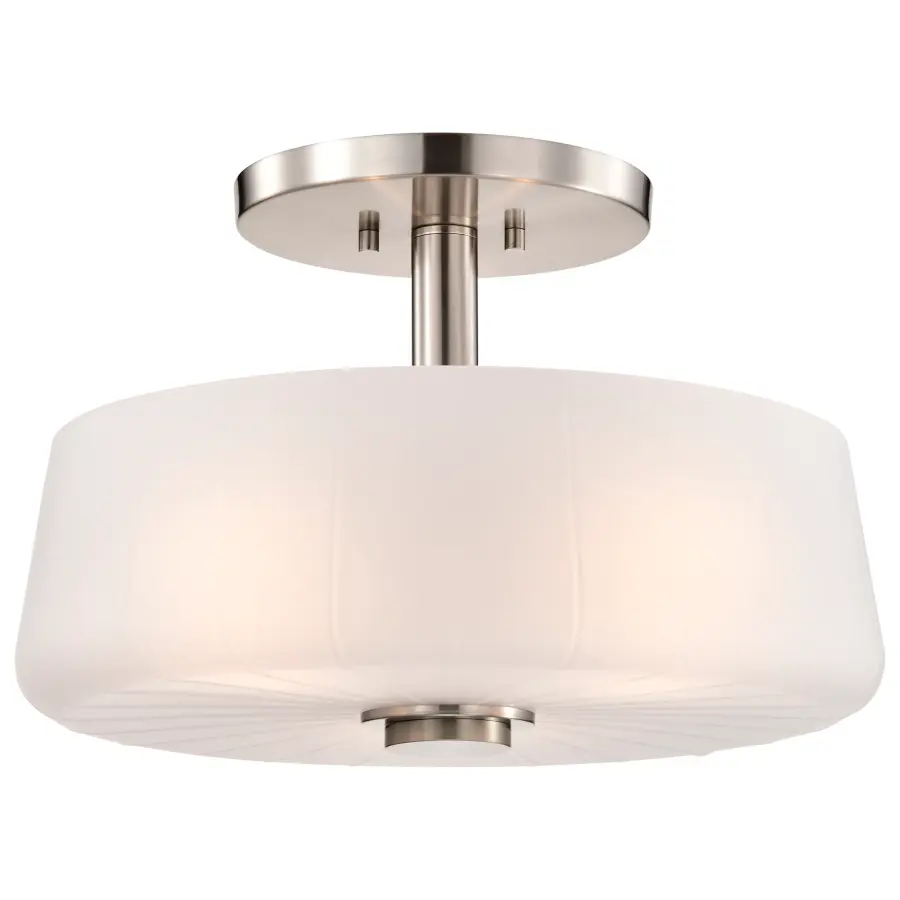 Lune 3-Light Semi-Flush Mount in Brushed Nickel - Image 6