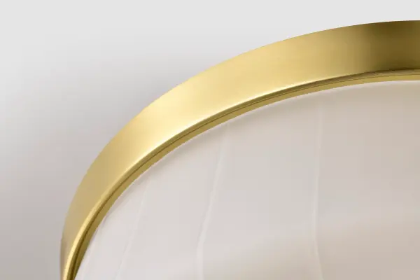 Lune 3-Light Flush Mount in Vintage Brass with Etched White Glass - Image 11