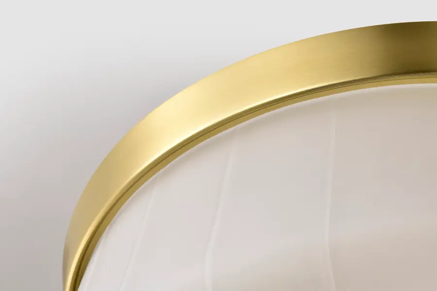 Lune 3-Light Flush Mount in Vintage Brass with Etched White Glass - Image 11