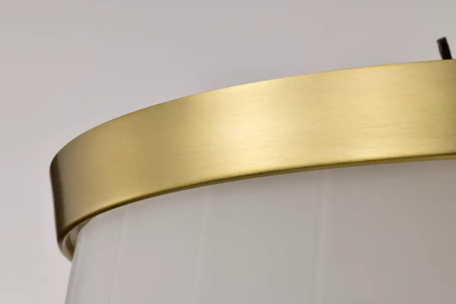 Lune 3-Light Flush Mount in Vintage Brass with Etched White Glass - Image 7