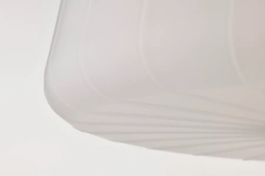 Lune 3-Light Flush Mount in Vintage Brass with Etched White Glass - Image 9