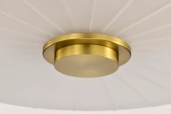 Lune 3-Light Flush Mount in Vintage Brass with Etched White Glass - Image 10