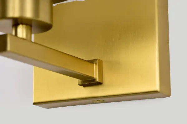 Lune 1-Light Vanity Sconce in Vintage Brass with Etched White Glass - Image 15