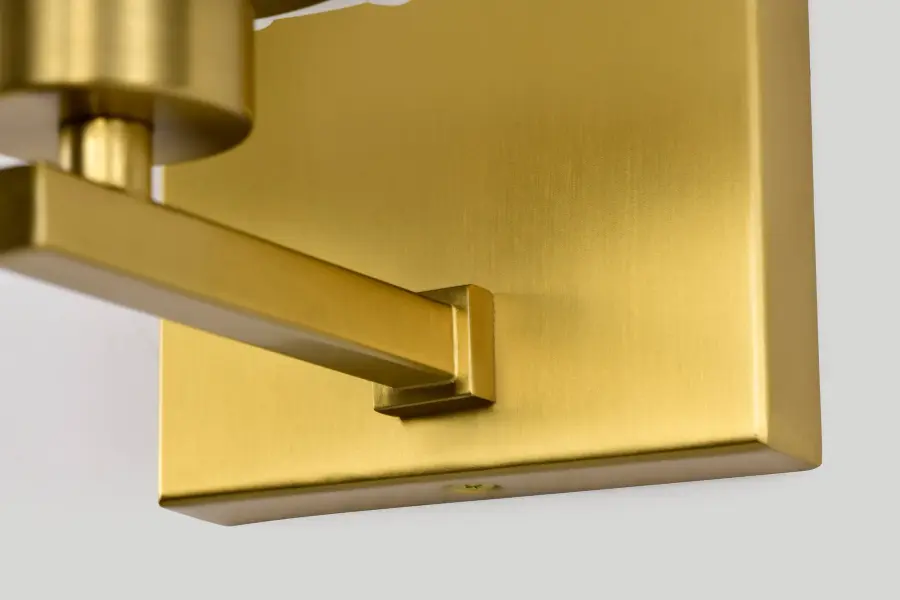 Lune 1-Light Vanity Sconce in Vintage Brass with Etched White Glass - Image 15