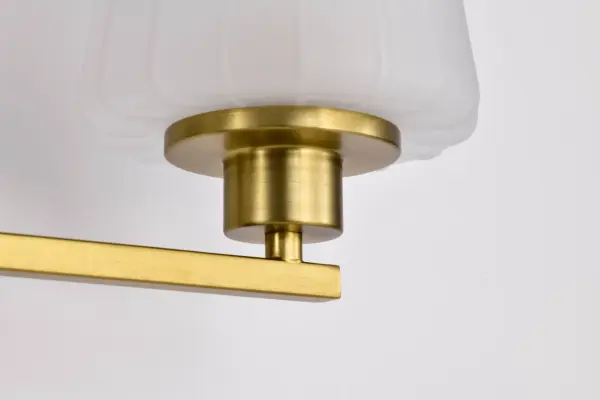 Lune 3-Light Vanity in Vintage Brass with Etched White Glass - Image 13
