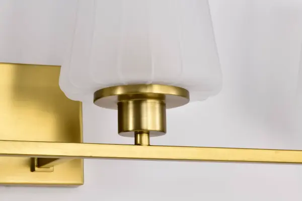 Lune 4-Light Vanity in Vintage Brass with Etched White Glass - Image 11
