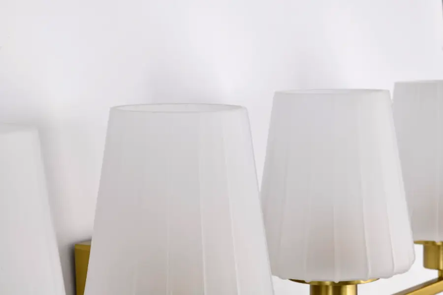 Lune 4-Light Vanity in Vintage Brass with Etched White Glass - Image 13
