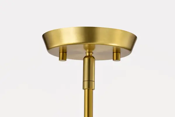 Lune 6-Light Chandelier in Vintage Brass with Etched White Glass - Image 12