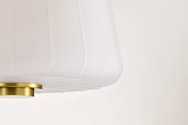 Lune 3-Light Pendant in Vintage Brass with Etched White Glass - Image 11