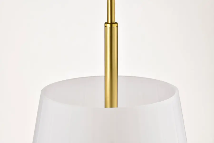 Lune 3-Light Pendant in Vintage Brass with Etched White Glass - Image 8