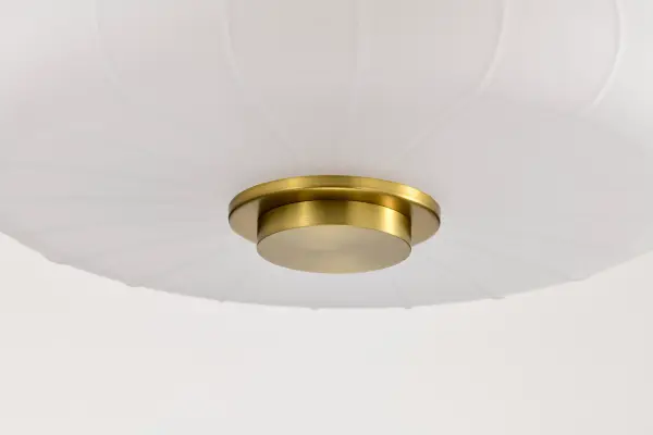 Lune 3-Light Pendant in Vintage Brass with Etched White Glass - Image 10