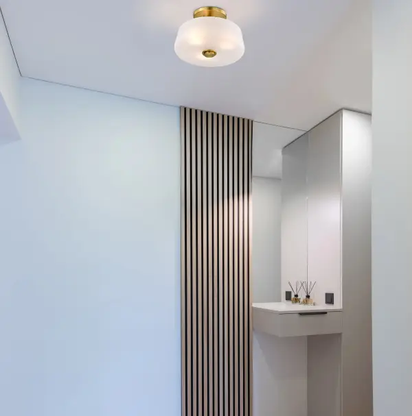 Lune 3-Light Semi-Flush Mount in Vintage Brass - Image 13