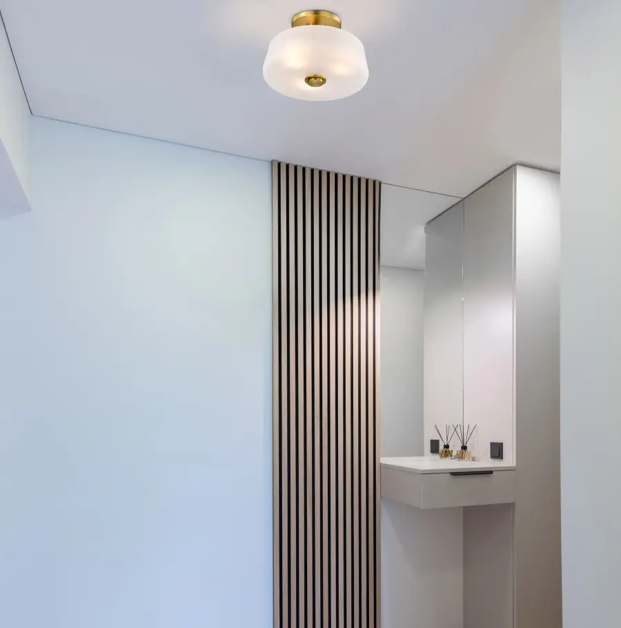 Lune 3-Light Semi-Flush Mount in Vintage Brass - Image 13