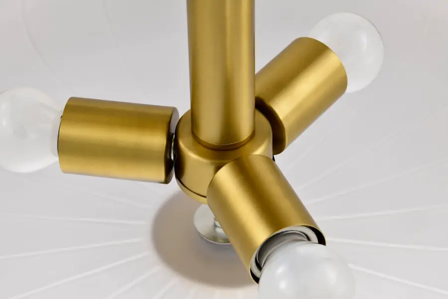 Lune 3-Light Semi-Flush Mount in Vintage Brass - Image 9