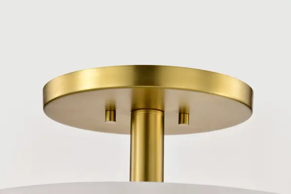 Lune 3-Light Semi-Flush Mount in Vintage Brass - Image 10