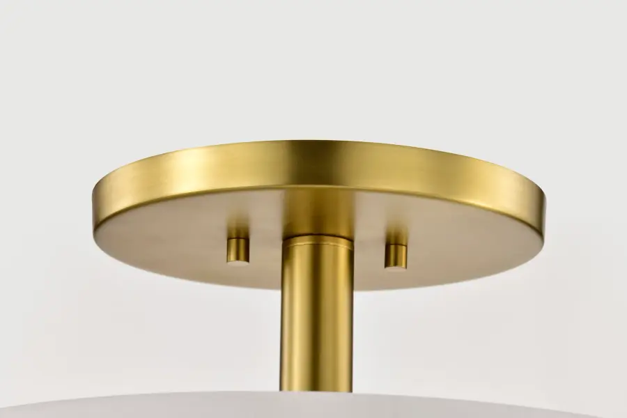 Lune 3-Light Semi-Flush Mount in Vintage Brass - Image 10