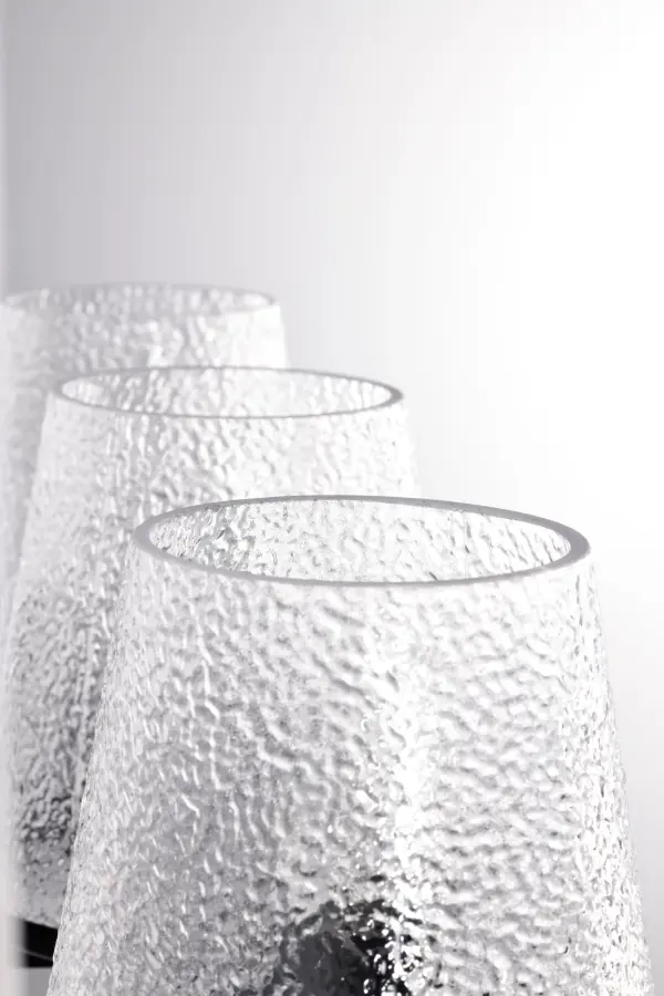 Valentine 3-Light Vanity in Black with Hammered Glass - Image 9
