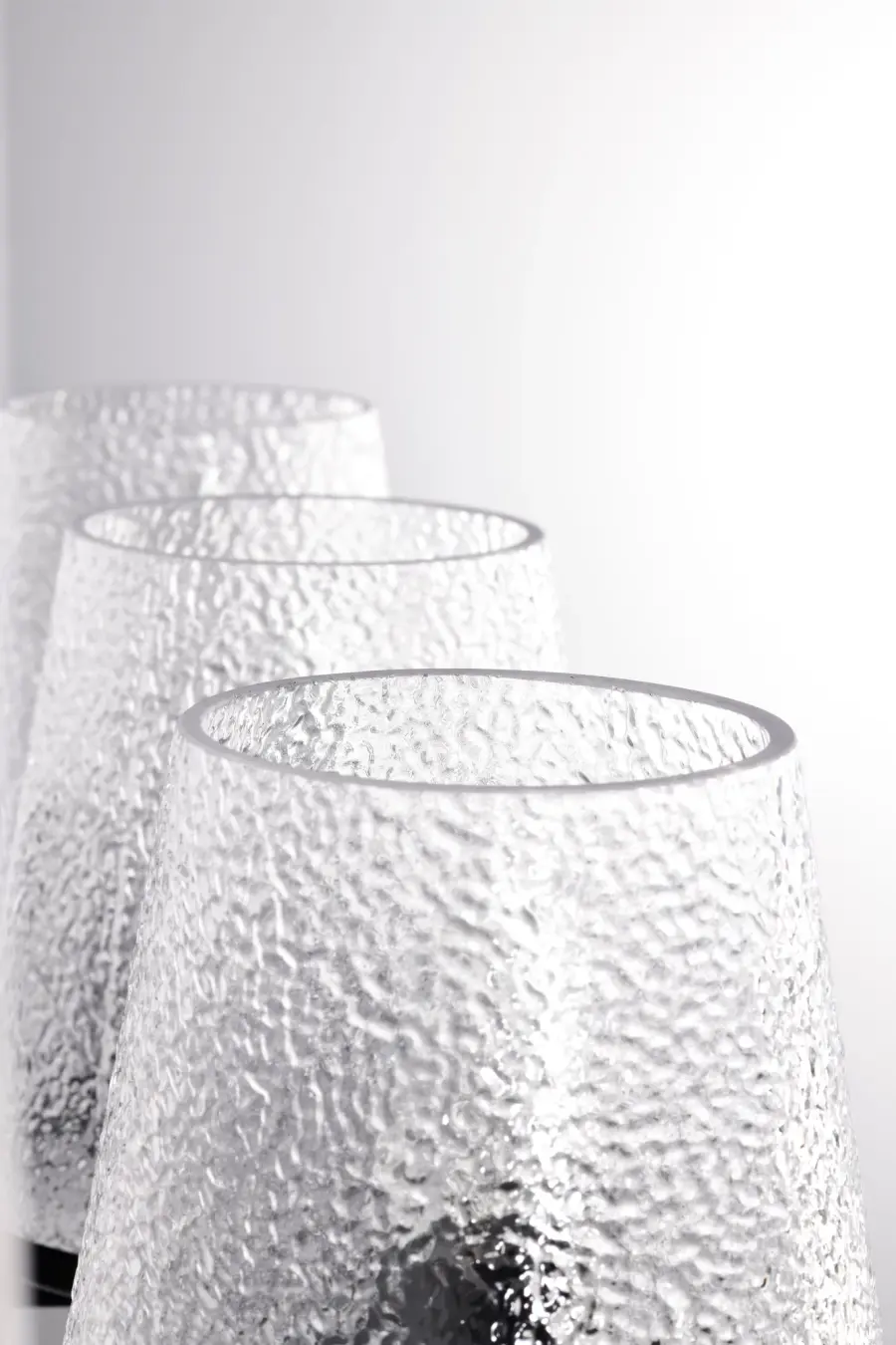 Valentine 3-Light Vanity in Black with Hammered Glass - Image 9