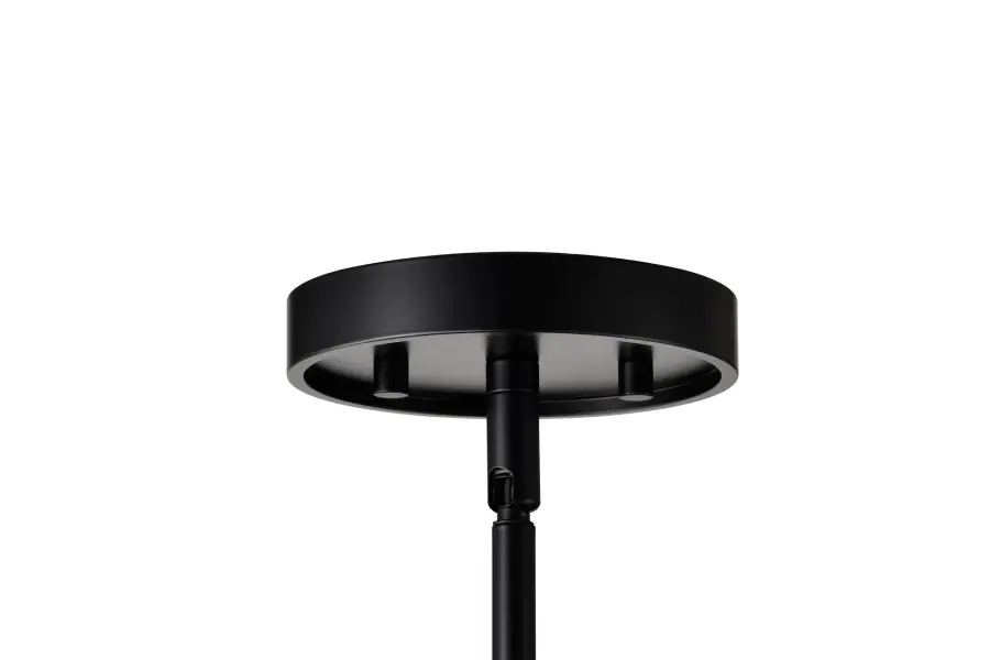 Valentine Small Pendant - Black Finish with Hammered Glass - Image 8