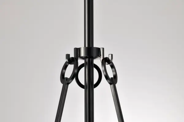 Valentine Small Pendant - Black Finish with Hammered Glass - Image 9