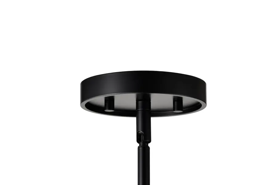 Valentine Medium Pendant - Black Finish with Hammered Glass - Image 8