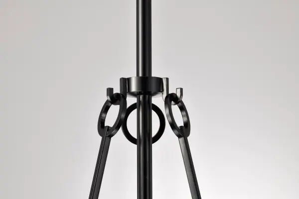 Valentine Medium Pendant - Black Finish with Hammered Glass - Image 9