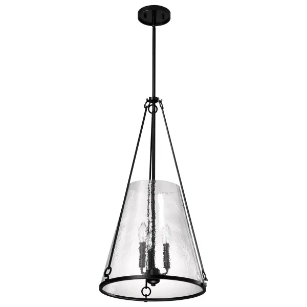 Valentine Large Pendant with Hammered Glass - Image 5