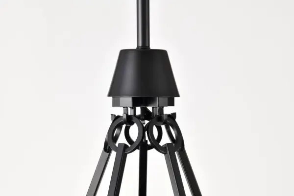 Valentine 5-Light Chandelier in Black with Hammered Glass - Image 9