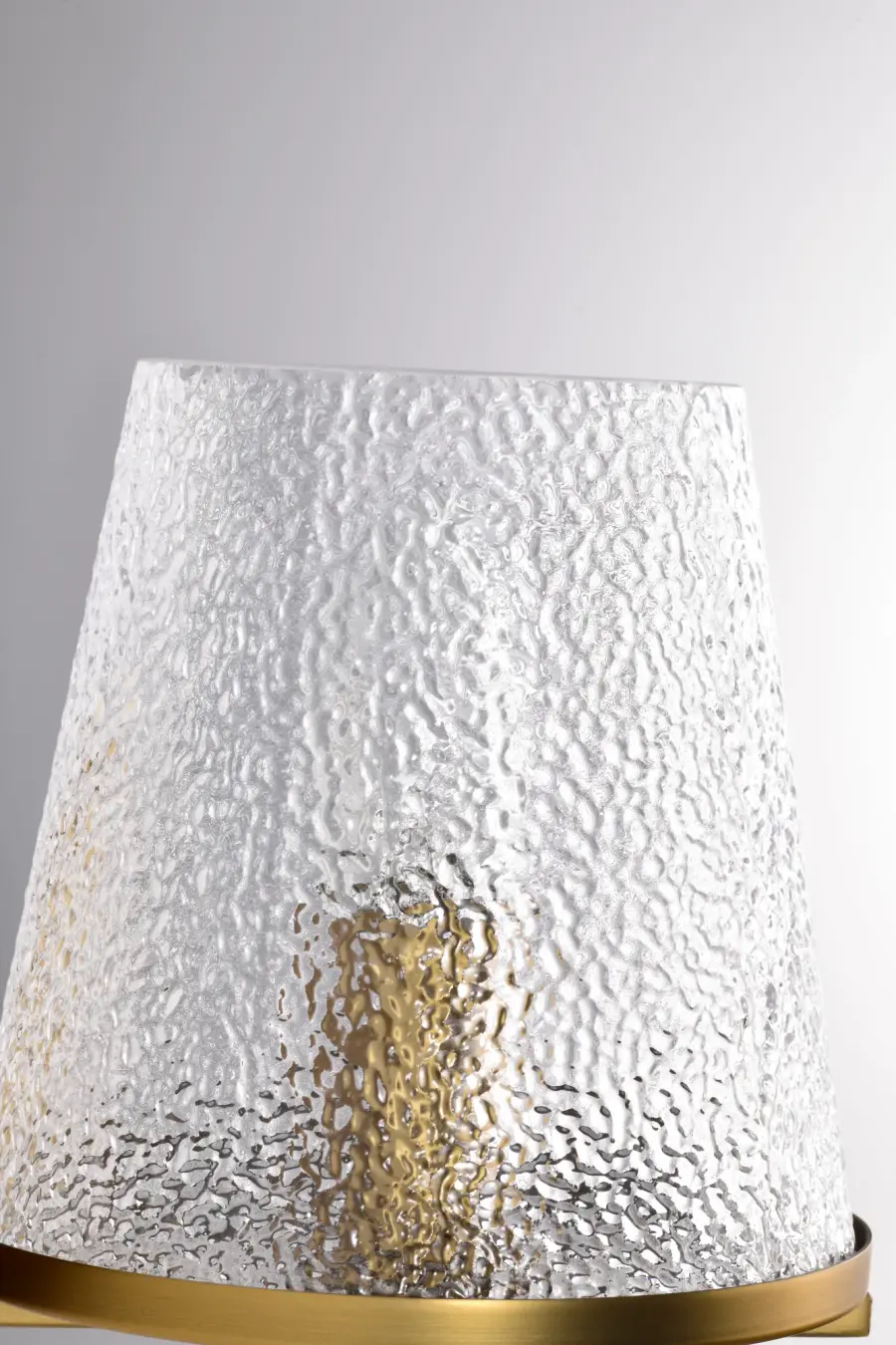 Valentine 1-Light Vanity in Vintage Brass with Hammered Glass - Image 11