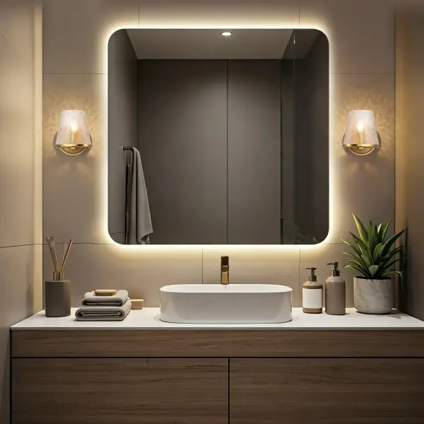 Valentine 1-Light Vanity in Vintage Brass with Hammered Glass - Image 17