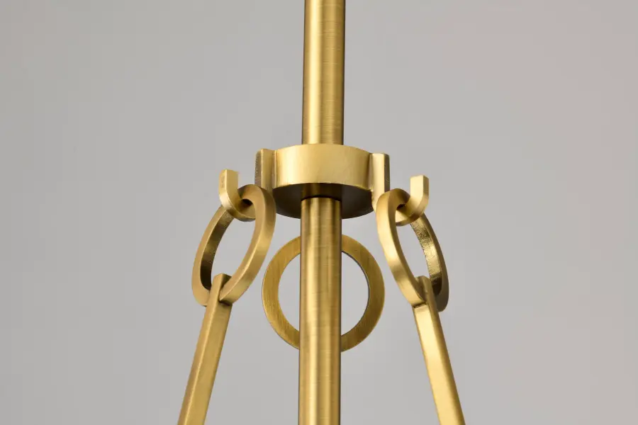 Valentine Medium Pendant in Vintage Brass with Hammered Glass - Image 8